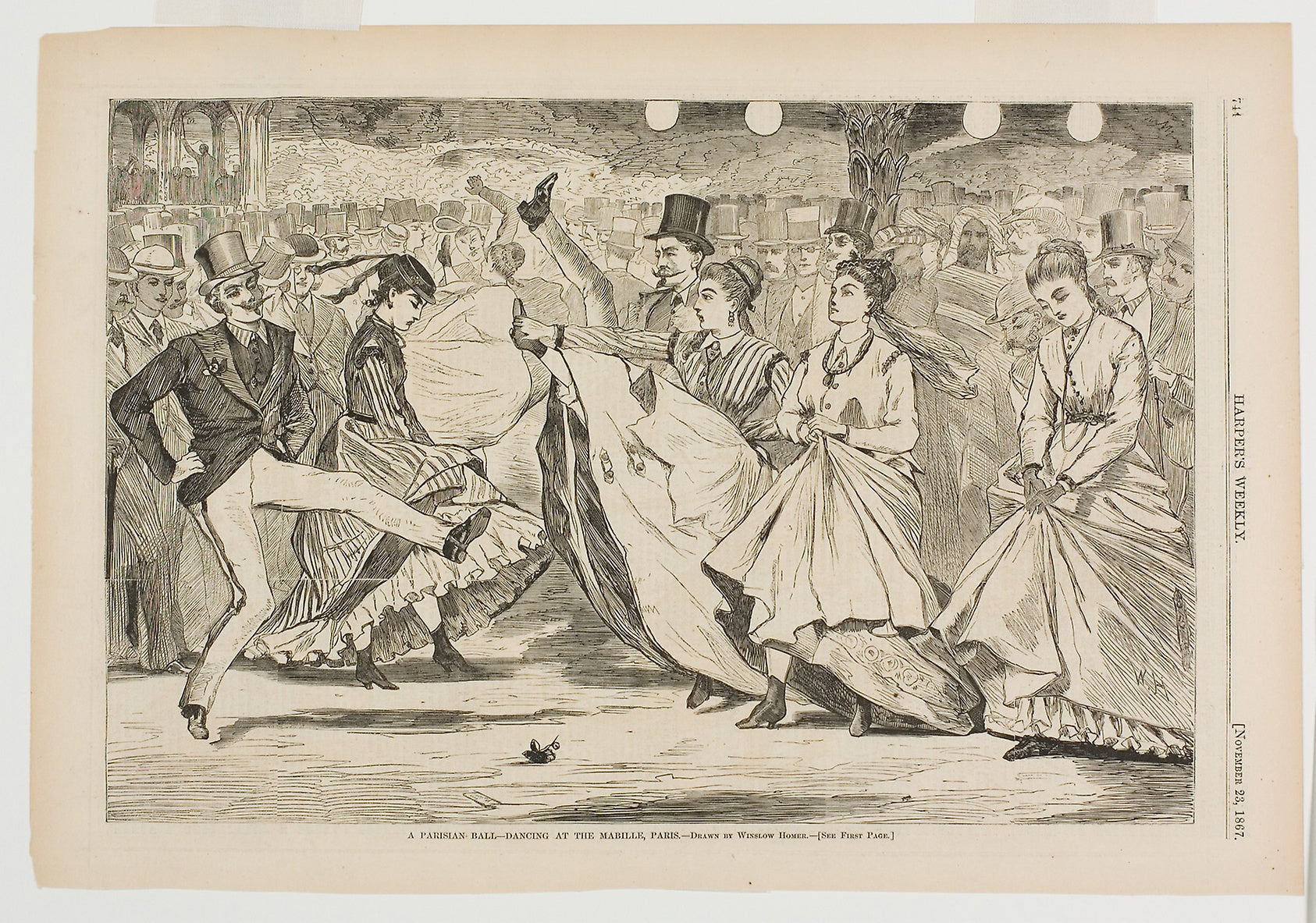 A Parisian Ball—Dancing at the Mabille, Paris: Winslow Homer (American, 1836-1910),16x12"(A3) Poster