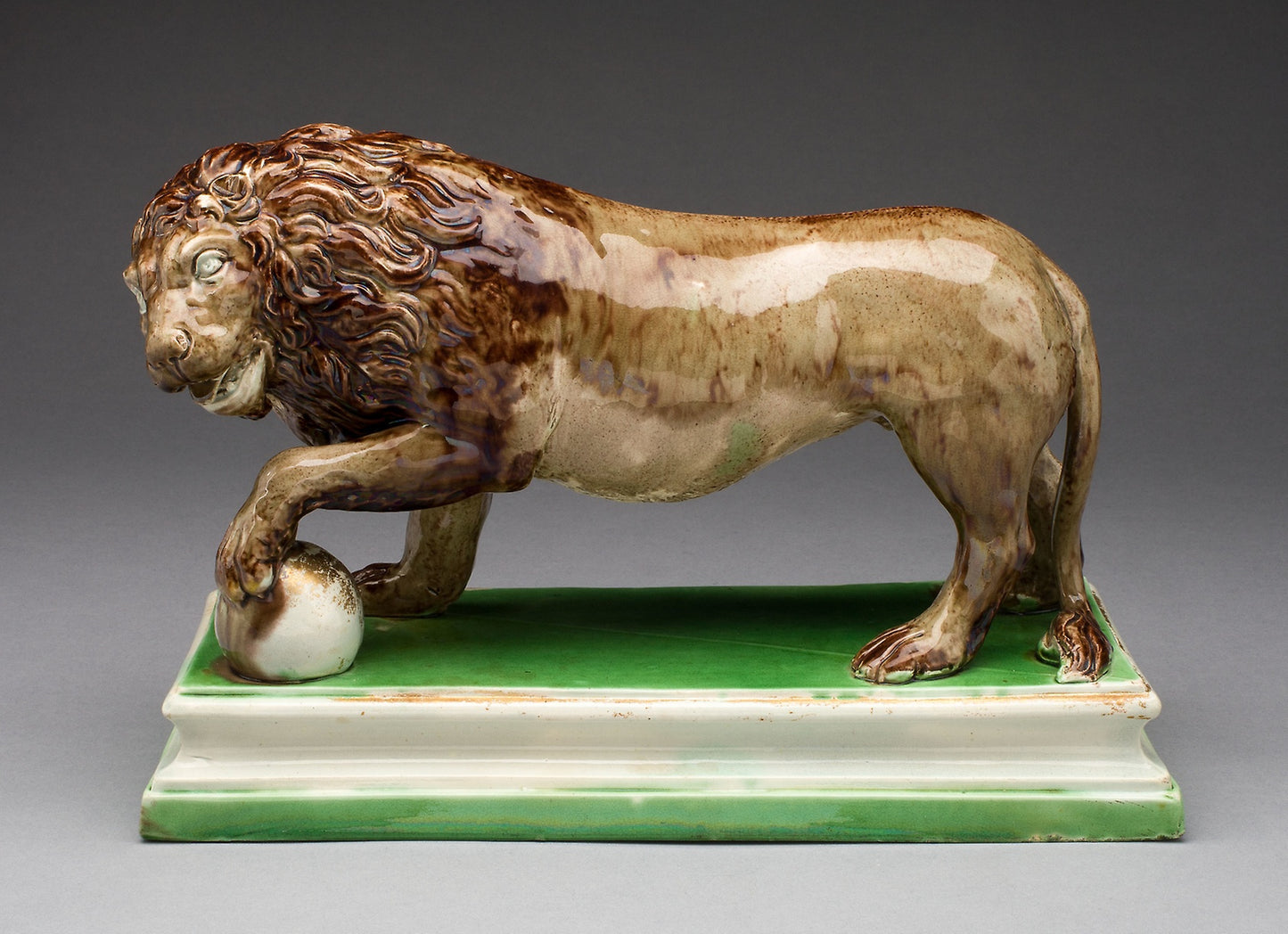 Lion (One of a Pair) -  England, Staffordshire,  Poster Print Wall Art