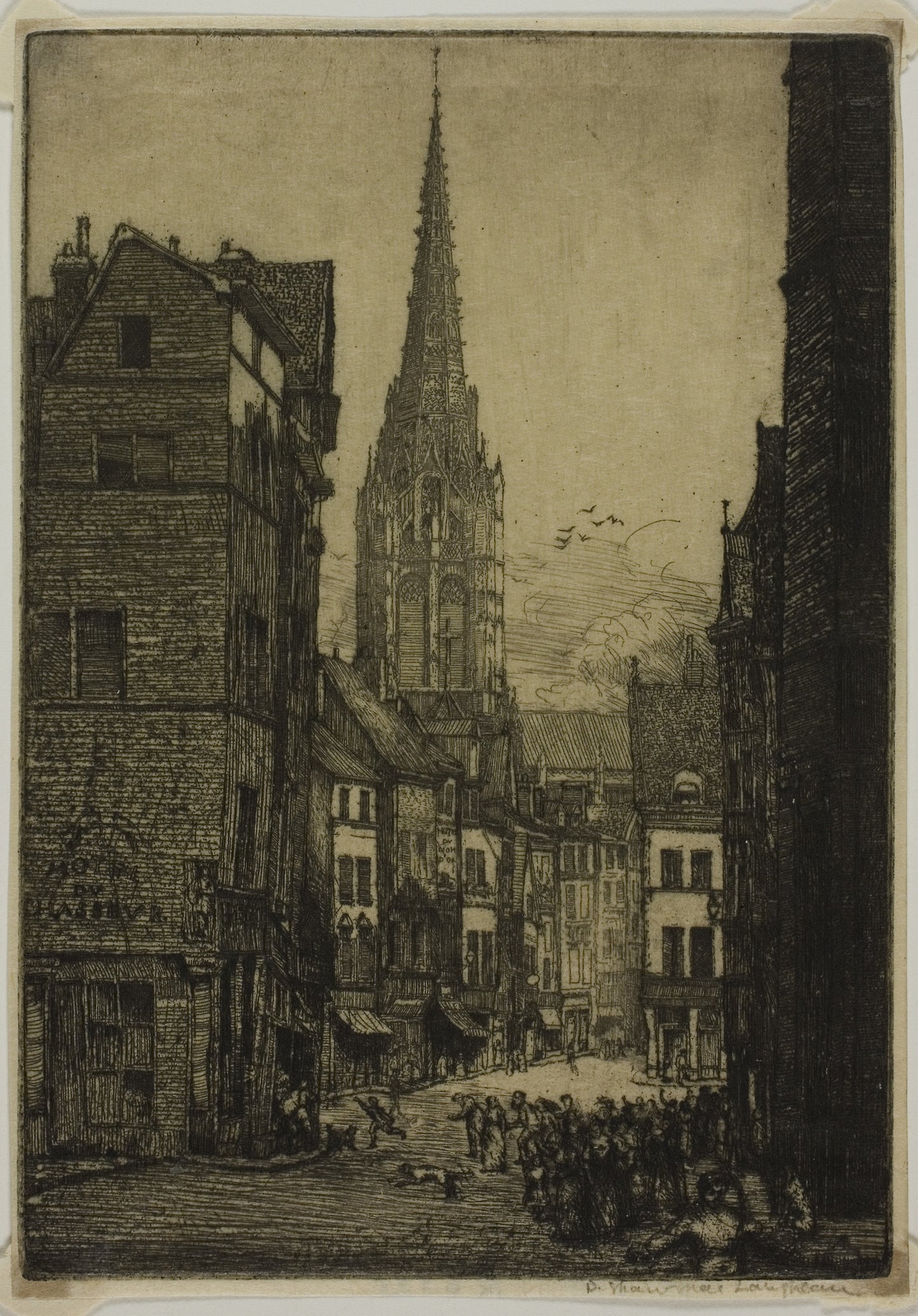 Rue du Chasseur, Rouen -  Donald Shaw MacLaughlan,  Poster Print Wall Art
