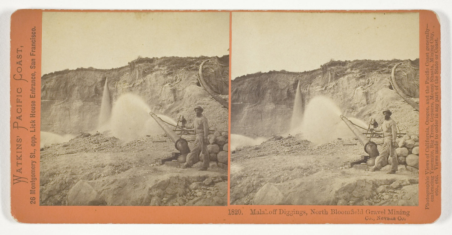 Malakoff Diggings, North Bloomfield Gravel Mining Co., Nevada County -  Carleton Watkins,  Poster Print Wall Art