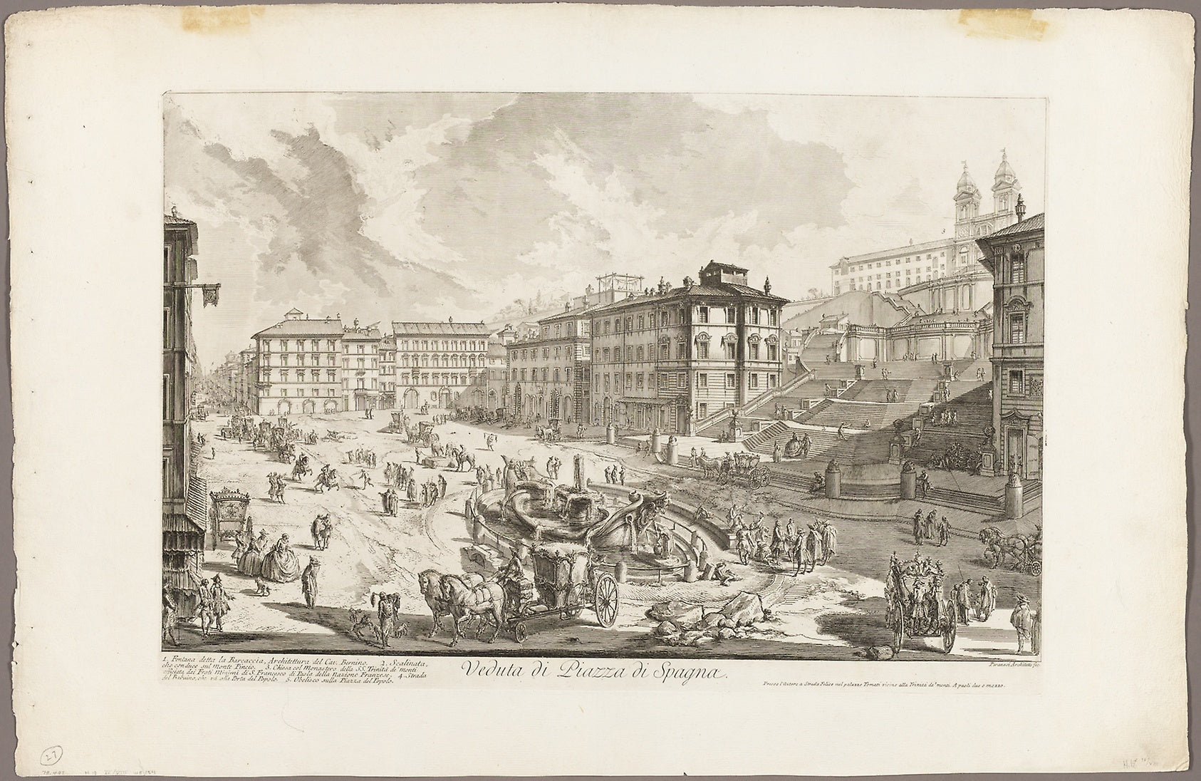 View of the Piazza di Spagna, from Views of Rome: Giovanni Battista Piranesi,16x12"(A3) Poster