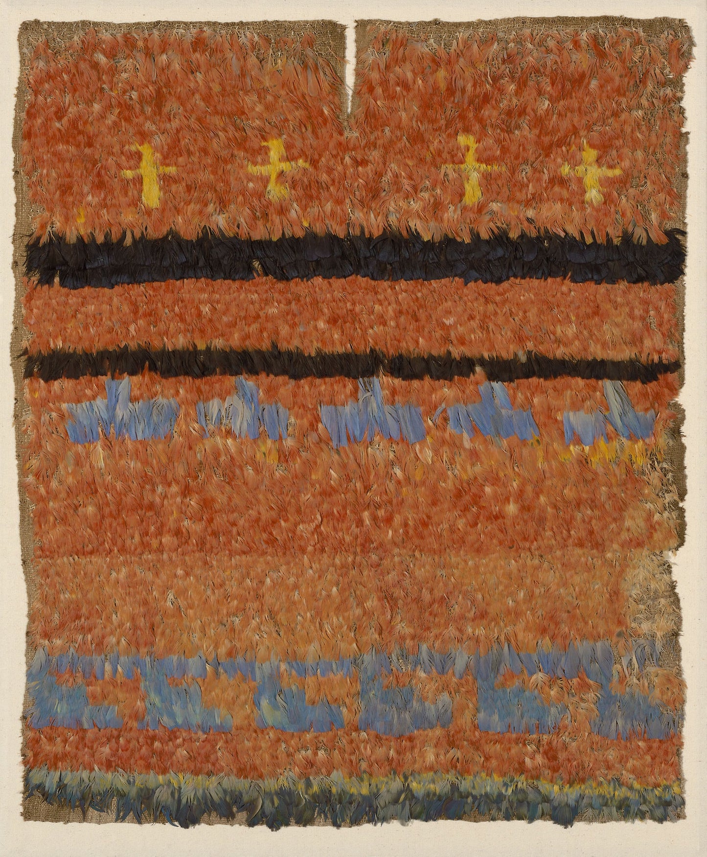 Tunic Fragment -  Peru, Possibly central or south coast,  Poster Print Wall Art