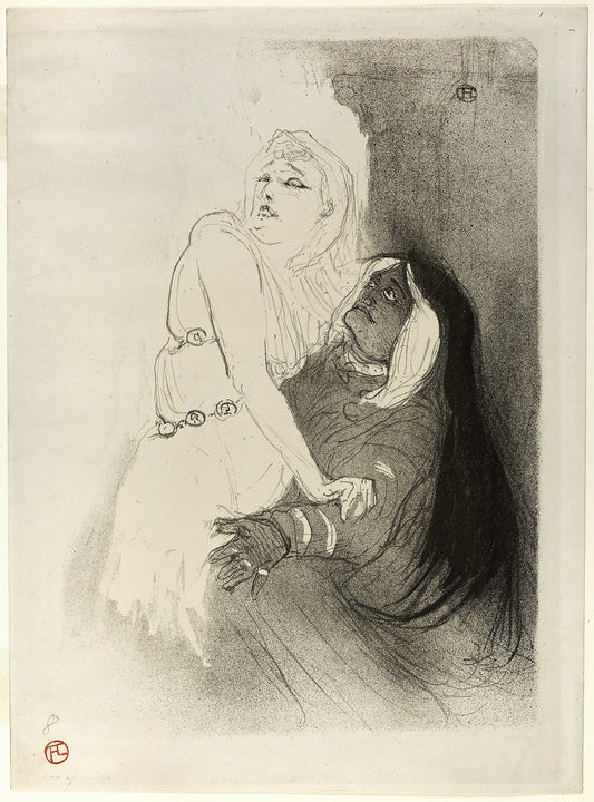 At the Renaissance: Sarah Bernhardt in Phèdre: Henri de Toulouse-Lautrec,16x12"(A3) Poster