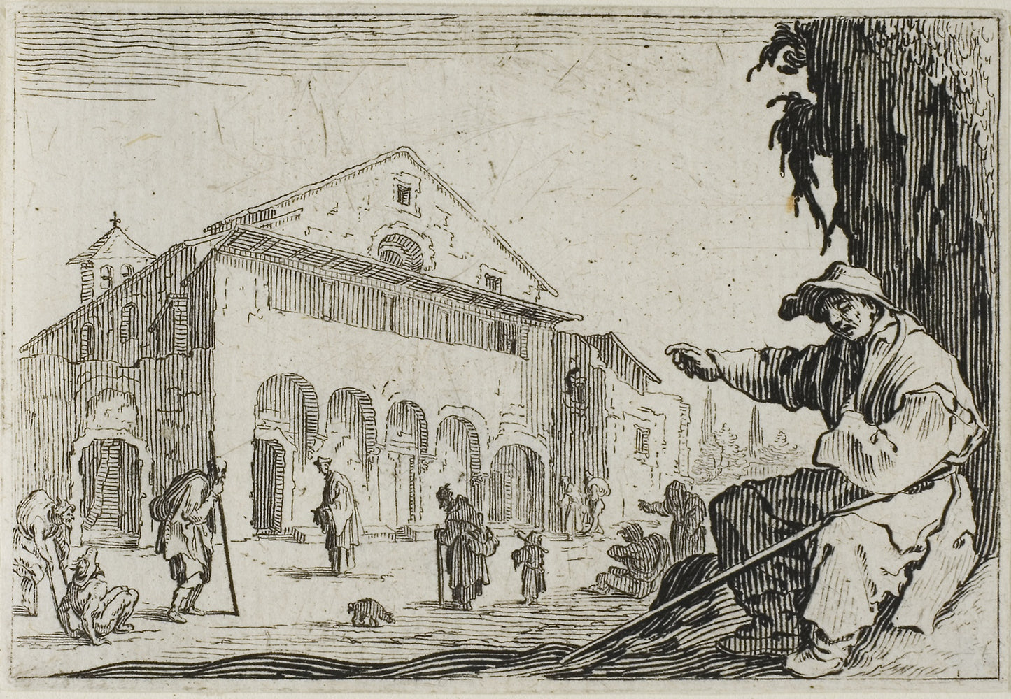 The Home, from The Caprices -  Jacques Callot,  Poster Print Wall Art