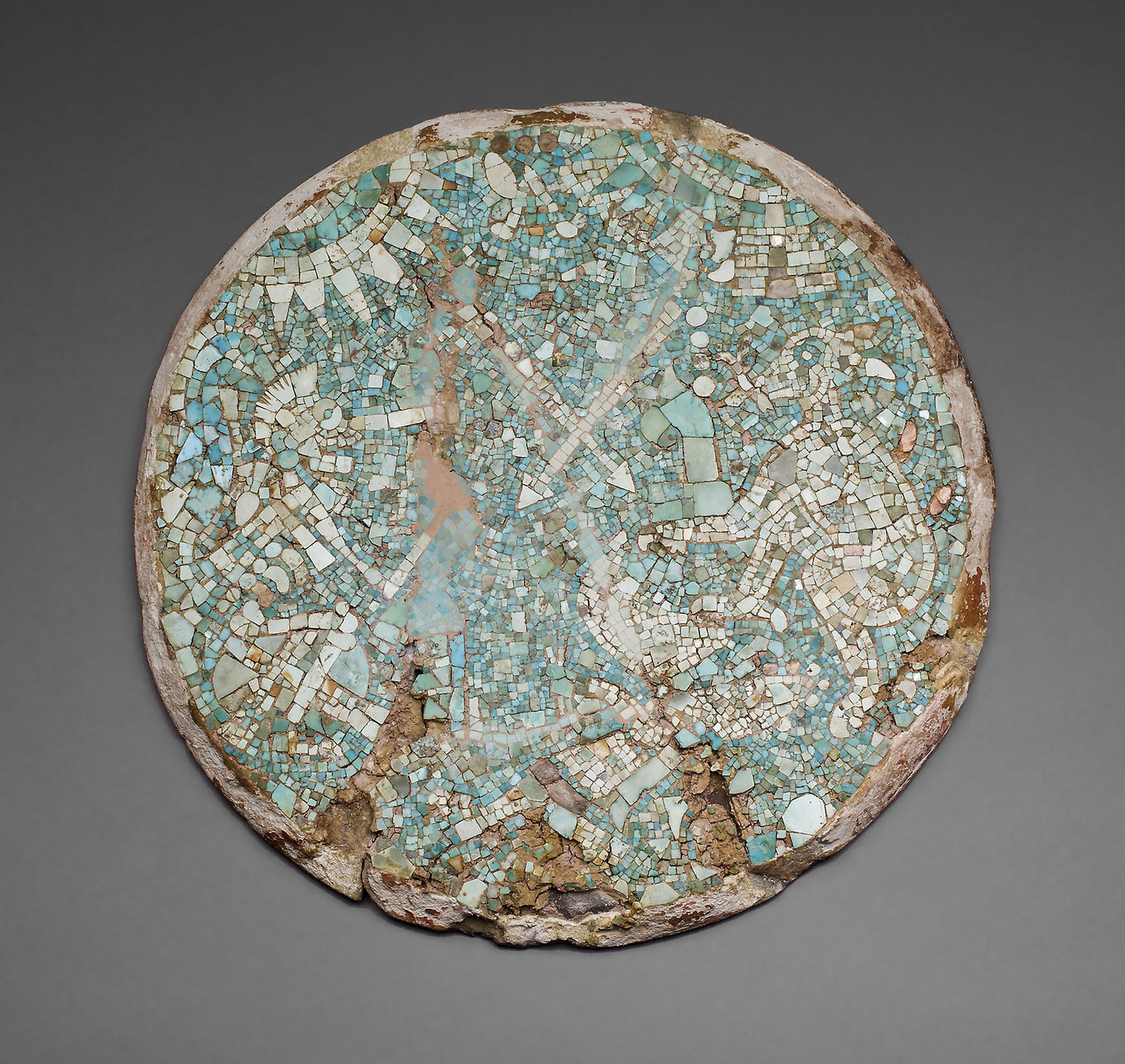 Mosaic Disk with a Mythological and Historical Scene -  Mixtec,  Poster Print Wall Art