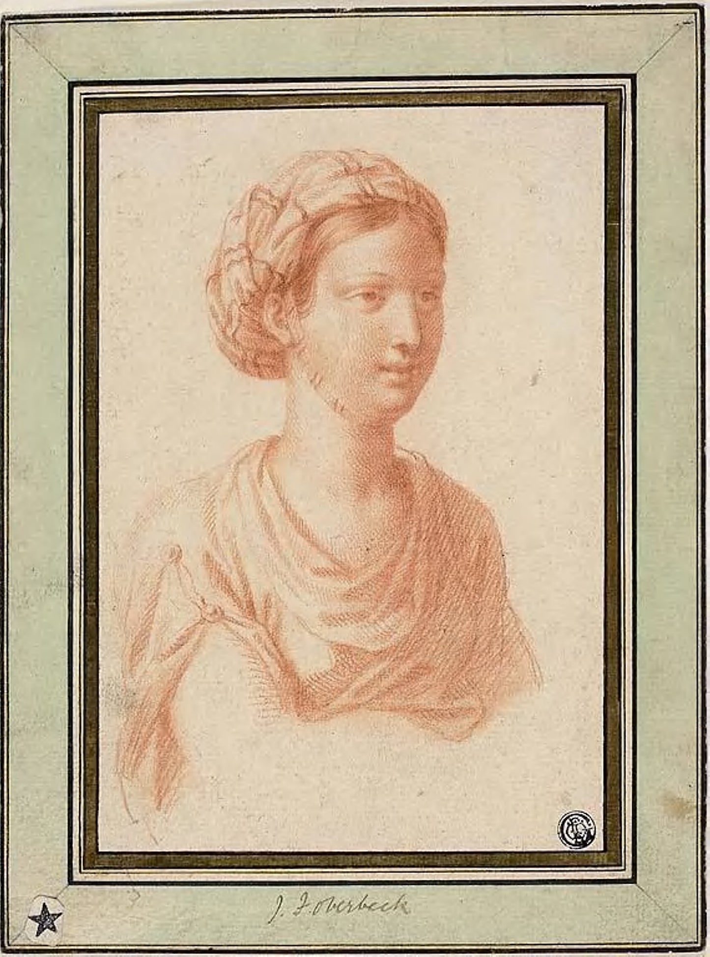 Bust of Woman with Turban -  Attributed to François Le Moyne,  Poster Print Wall Art