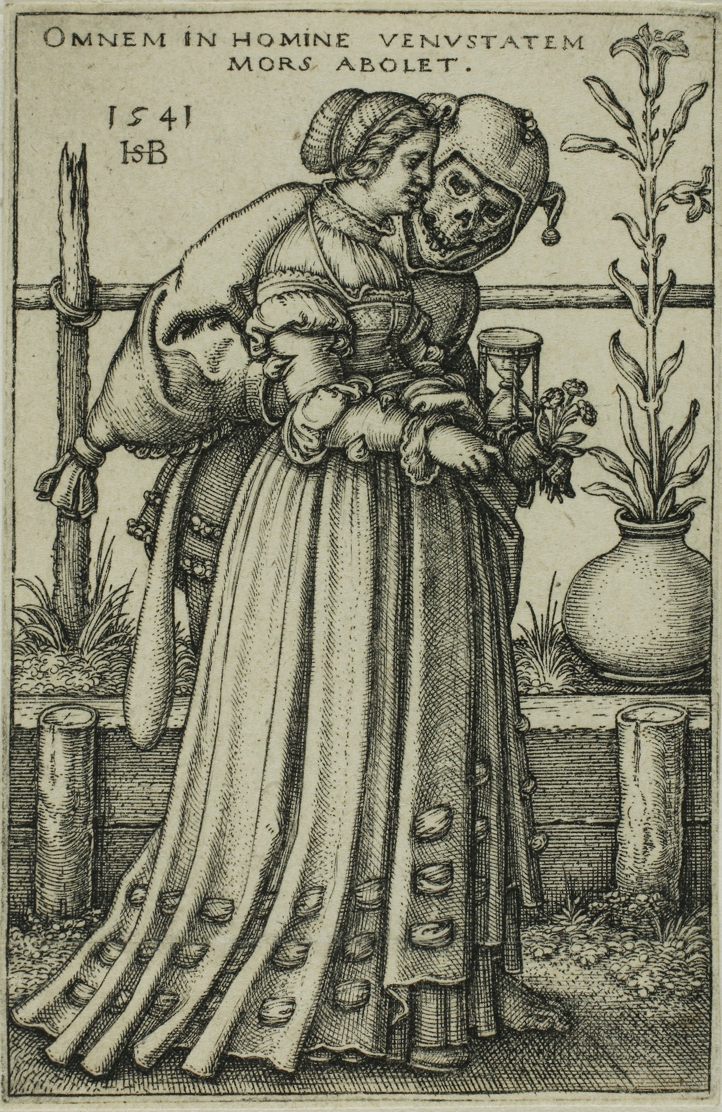 The Lady and Death -  Sebald Beham,  Poster Print Wall Art