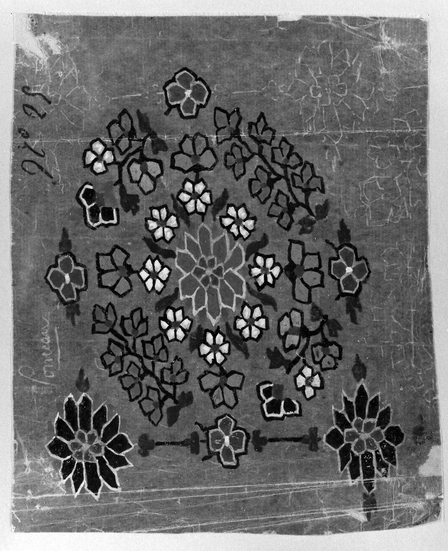 Book of 76 Painted Designs for Woven Textiles (Volume II) -  France,  Poster Print Wall Art