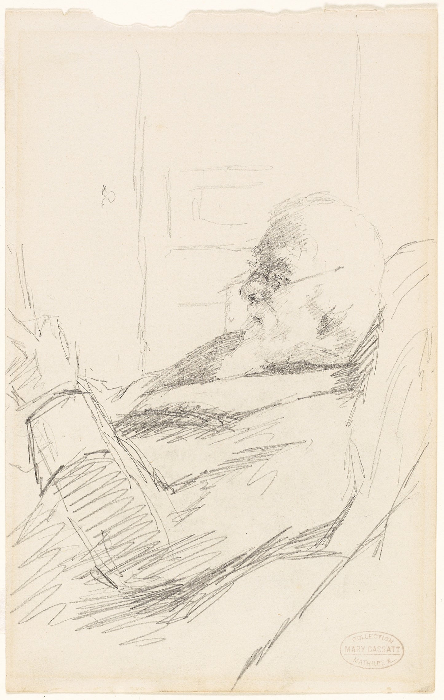 The Artist's Father Reading -  Mary Cassatt,  Poster Print Wall Art