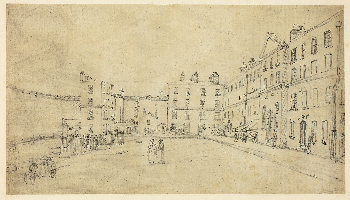Study for King's Bench Prison, from Microcosm of London -  Augustus Charles Pugin (English, born France, 1762-1832),  Poster Print Wall Art