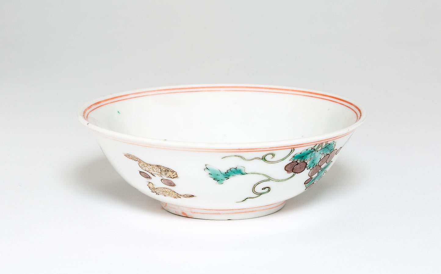 Bowl with Foxes and Grapes -  China,  Poster Print Wall Art