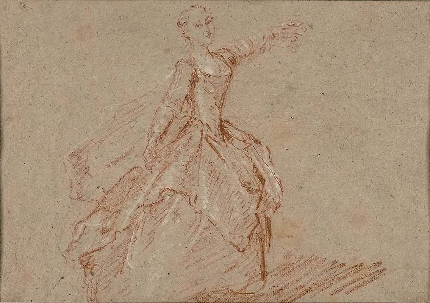 Study for The Dance Between the Pavilion and the Fountain -  Nicolas Lancret,  Poster Print Wall Art
