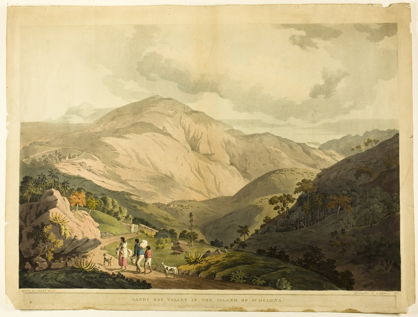 Sandy Bay Valley, St. Helena -  Daniel Havell (English, 1785-1826),  Poster Print Wall Art