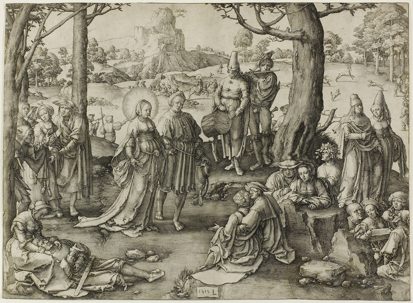 The Dance of Saint Mary Magdalene -  Lucas van Leyden,  Poster Print Wall Art