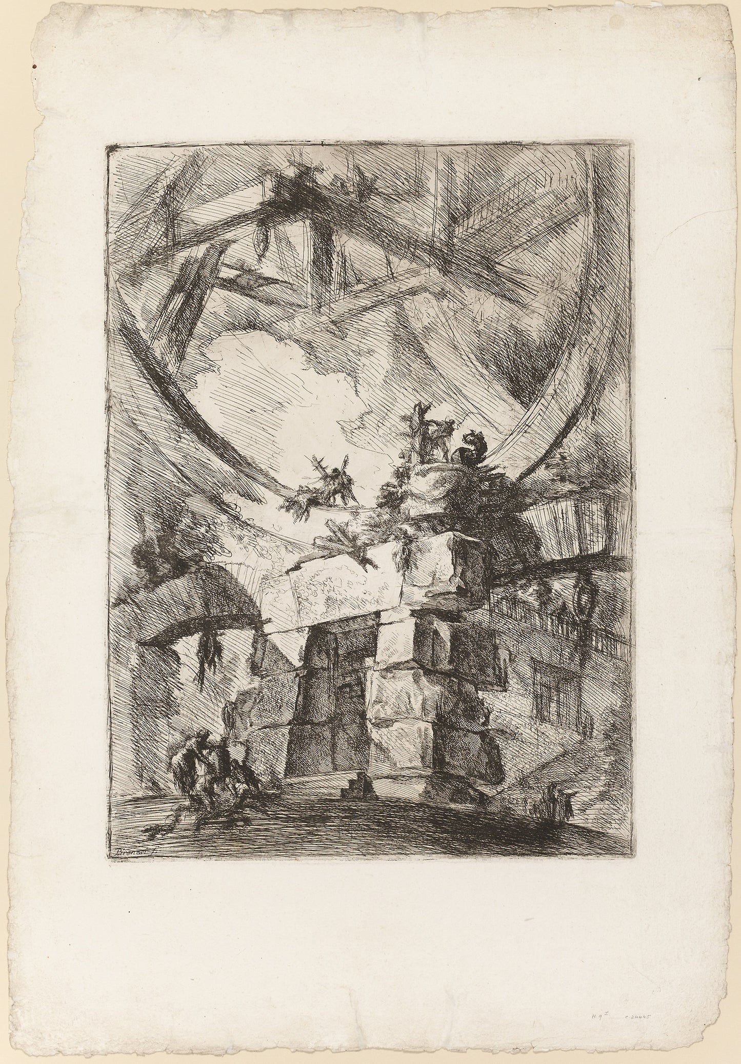 The Carceri, plate 9 -  Giovanni Battista Piranesi,  Poster Print Wall Art