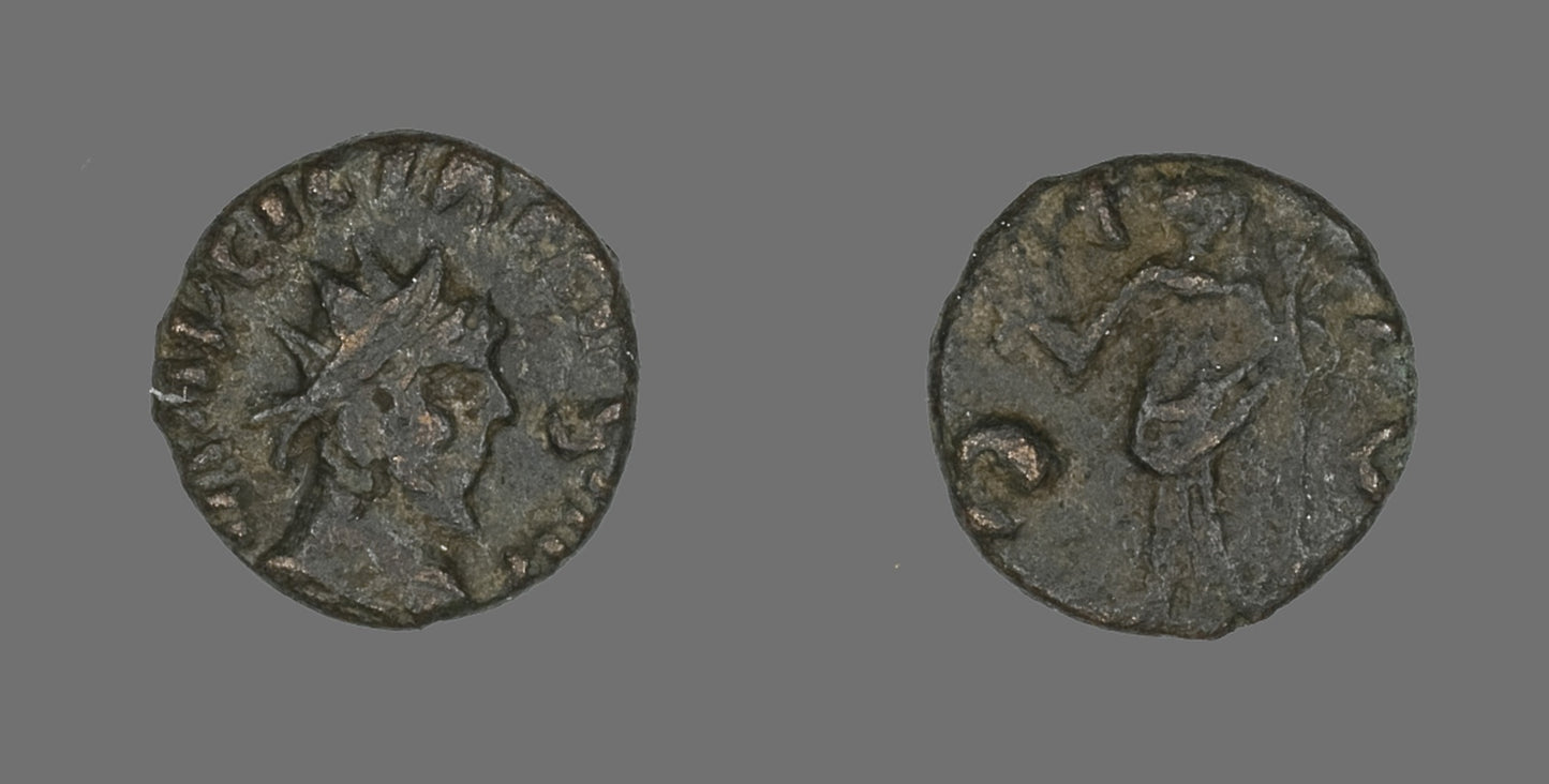 Coin Portraying the Radiate Bust of an Emperor -  Roman,  Poster Print Wall Art