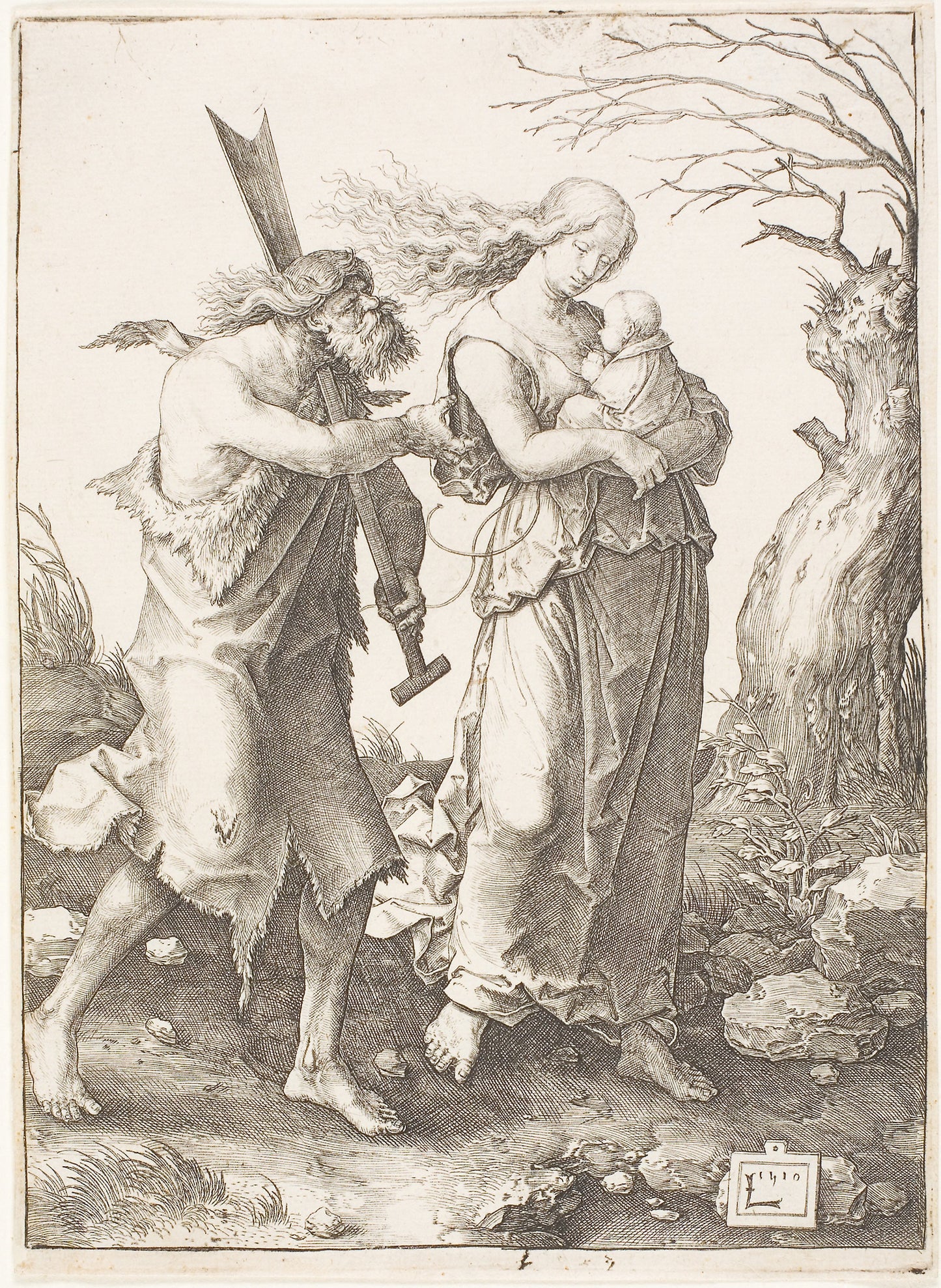 The Expulsion from Paradise -  Lucas van Leyden,  Poster Print Wall Art