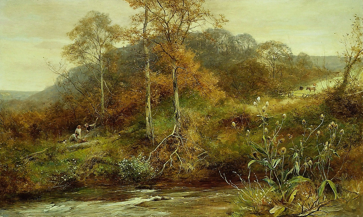Autumn River Scene, The Brook -  David Bates,  Poster Print Wall Art