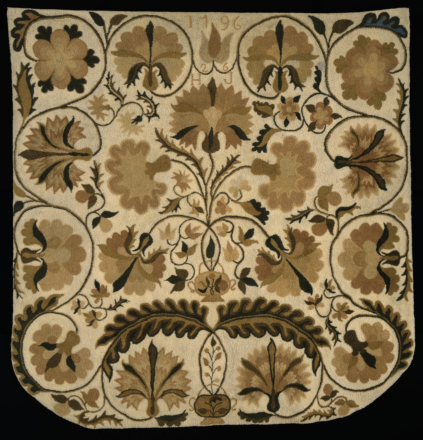 Bed Rug -  Hannah Johnson (American, 1770–1848),  Poster Print Wall Art