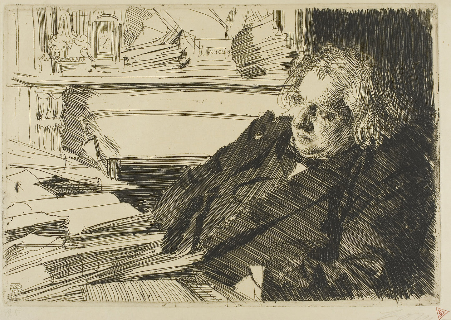 Ernest Renan -  Anders Zorn,  Poster Print Wall Art