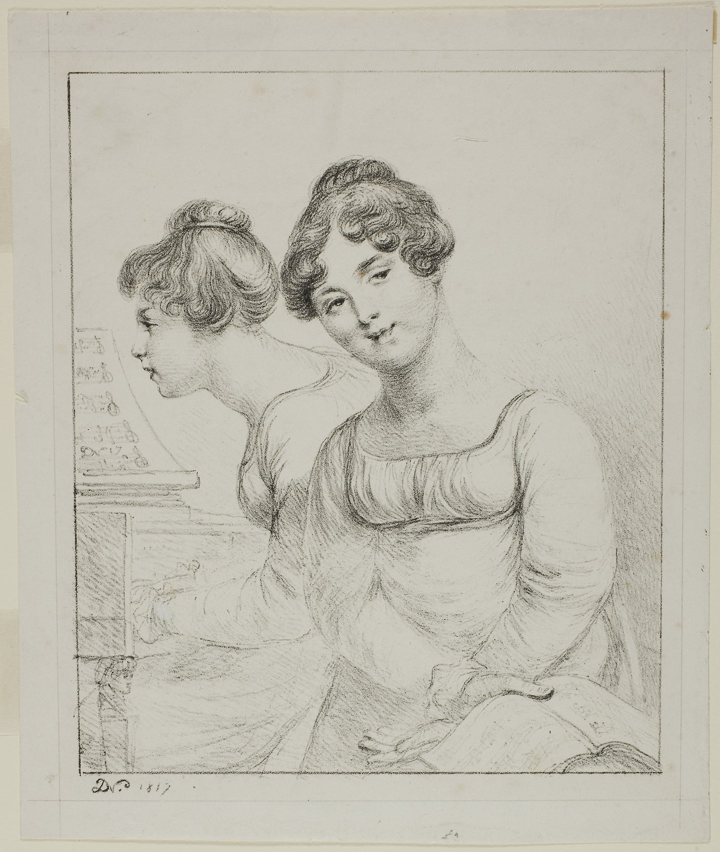 Madame Lavallée and Madame de Valory -  Dominique-Vivant Denon,  Poster Print Wall Art