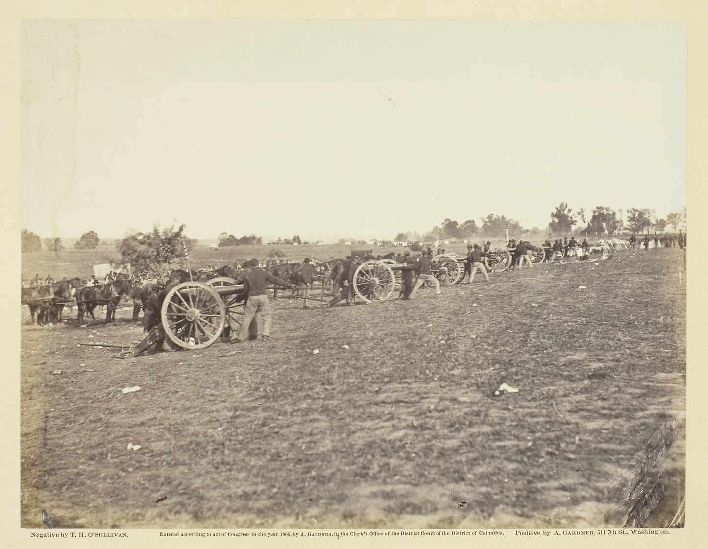 Incidents of the War -  Battery D, 5th U.S. Artillery in Action -  Timothy O'Sullivan ,  Poster Print Wall Art