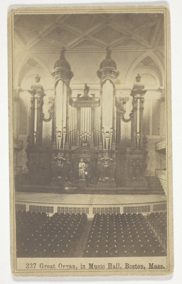 337 Great Organ, in Music Hall, Boston, Mass: Bierstadt Brothers,16x12