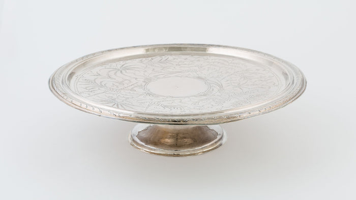 Footed Salver: Possibly John Sutton,16x12