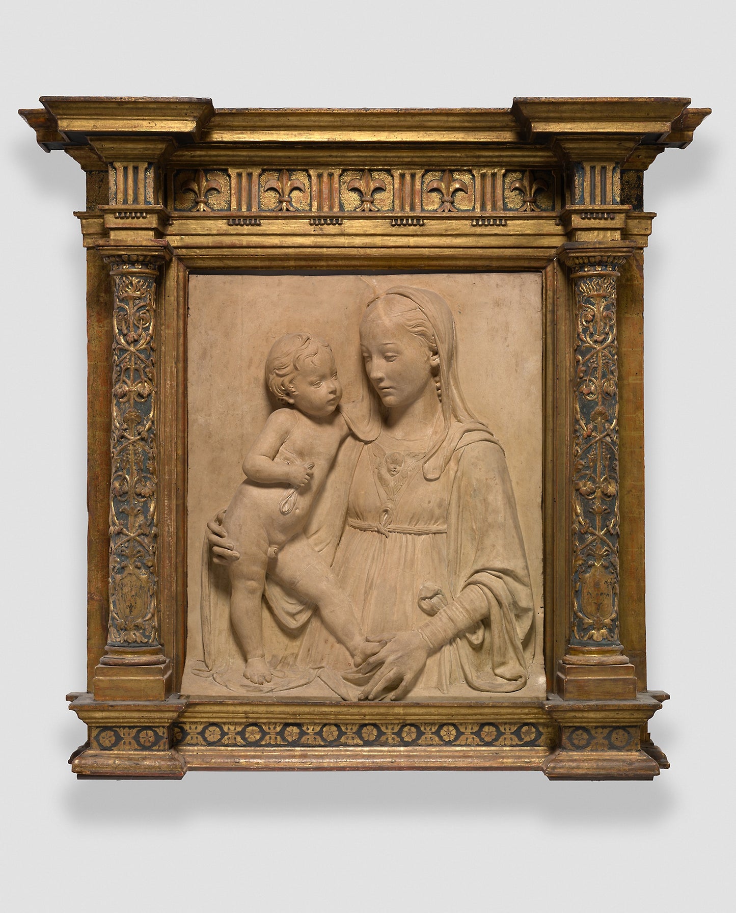 Madonna and Child -  Attributed to Antonio Rossellino (Italian, 1427–1479),  Poster Print Wall Art