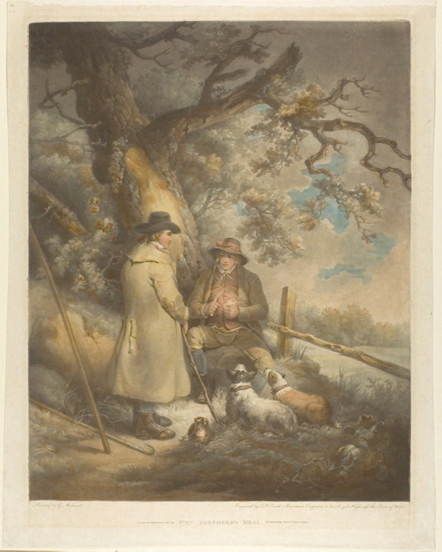 Shepherd's Meal -  John Raphael Smith (English, 1751-1812),  Poster Print Wall Art