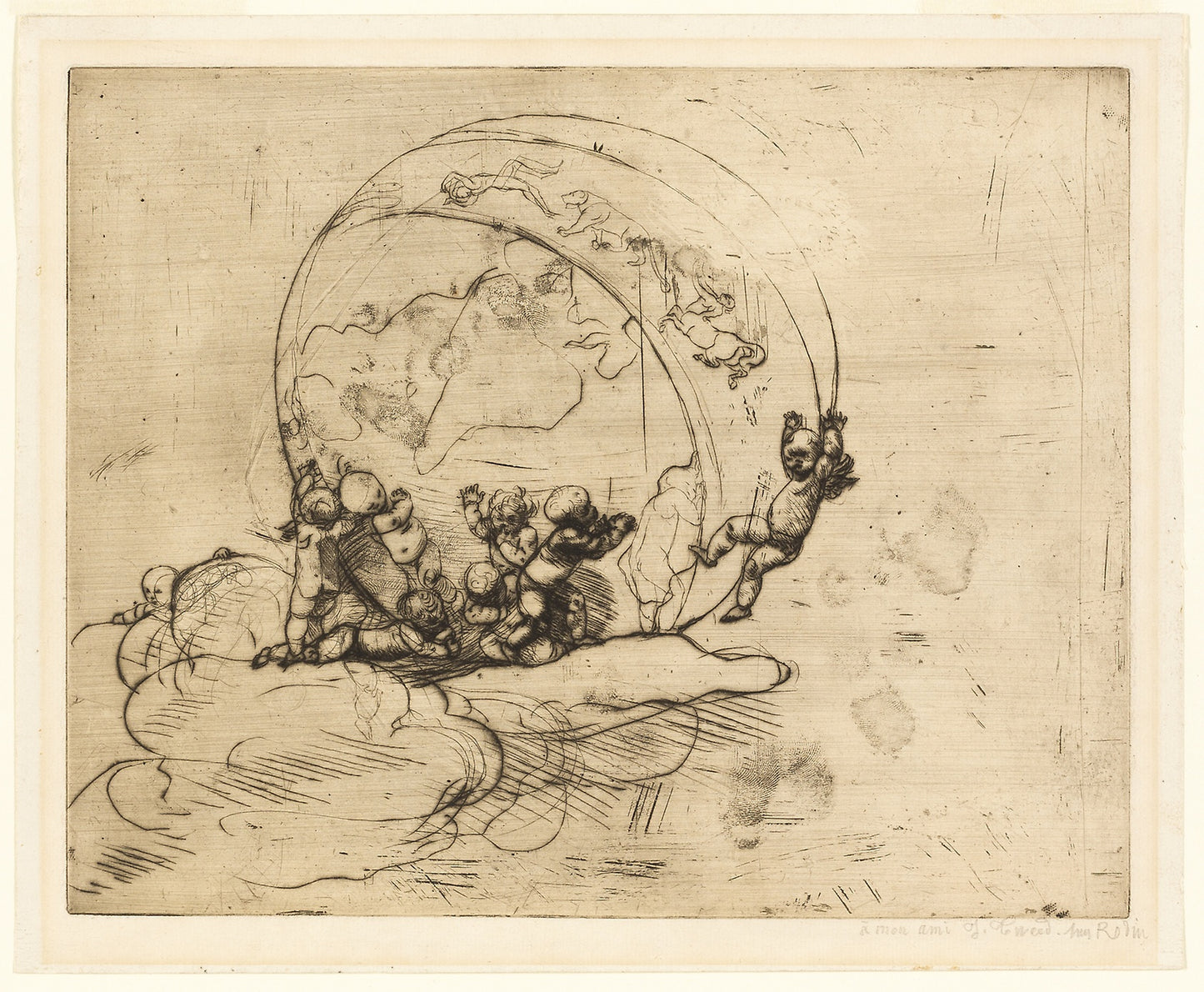 Love Turning the World -  Auguste Rodin,  Poster Print Wall Art
