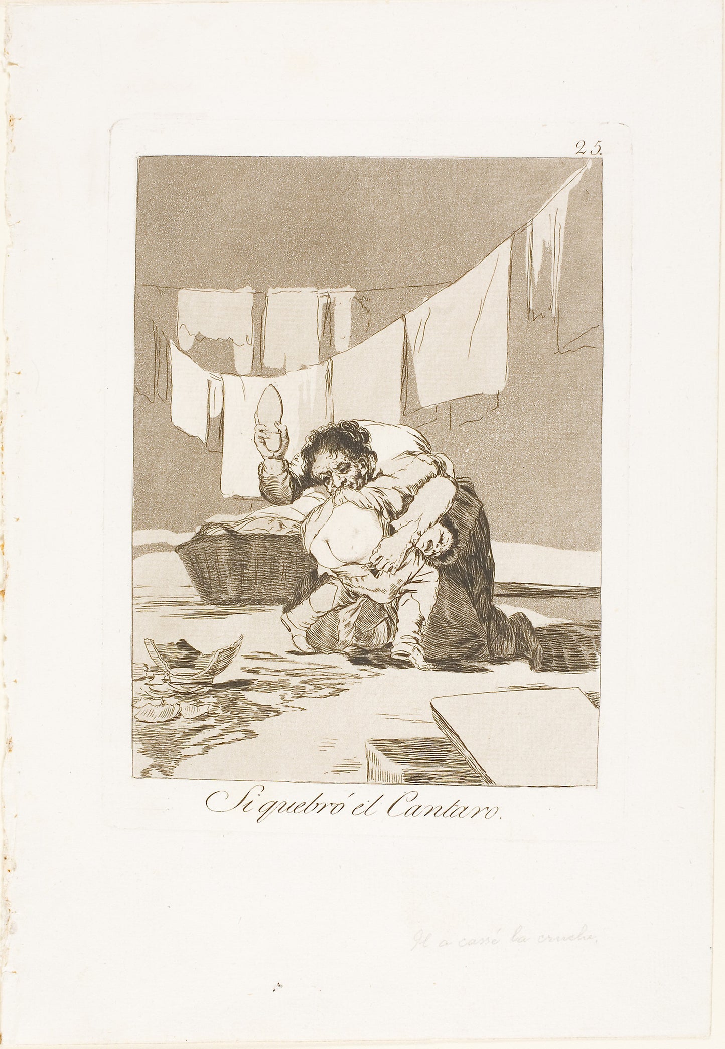 Yes, He Broke the Pot, plate 25 from Los Caprichos -  Francisco José de Goya y Lucientes,  Poster Print Wall Art