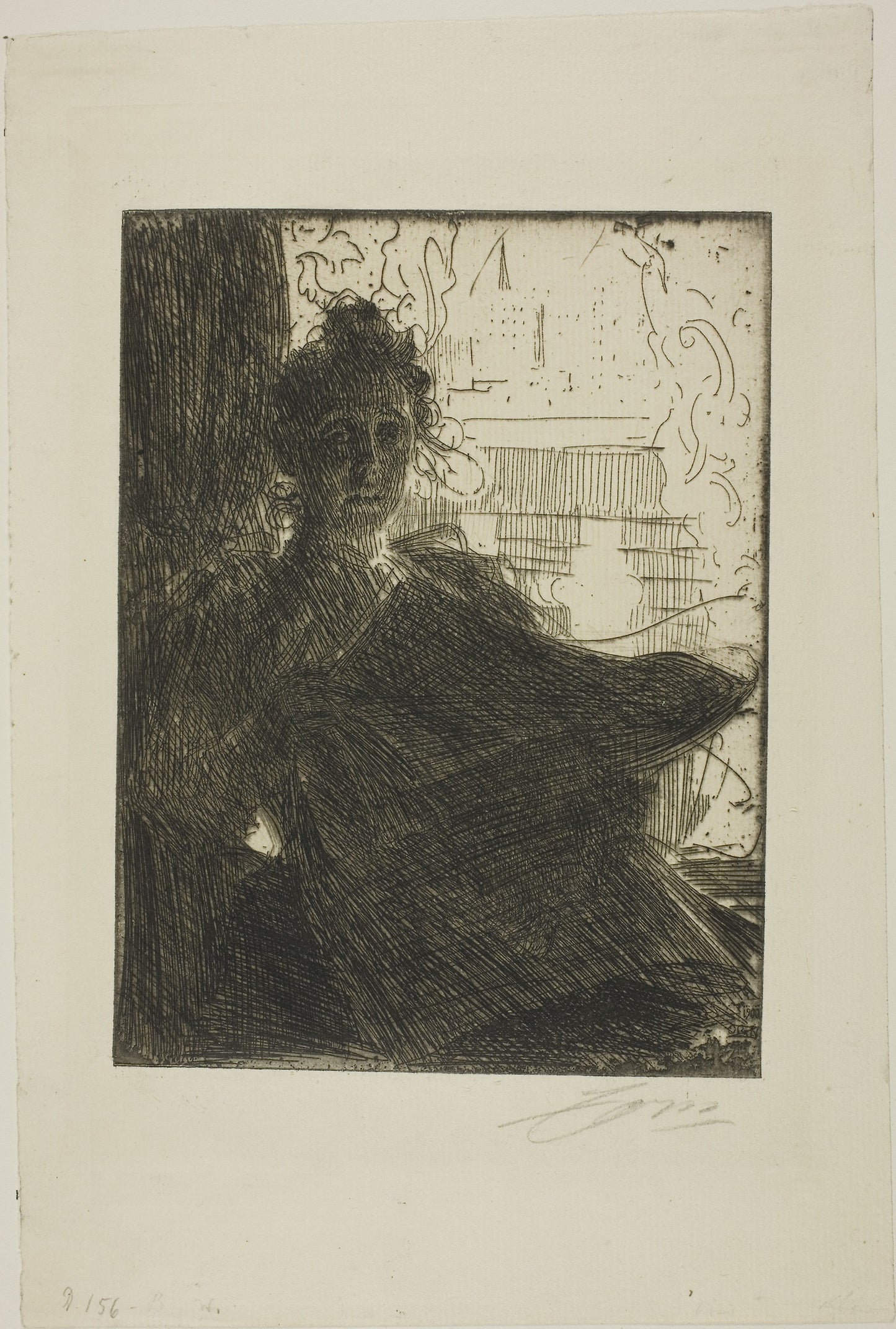 Mrs. Emma Zorn -  Anders Zorn,  Poster Print Wall Art