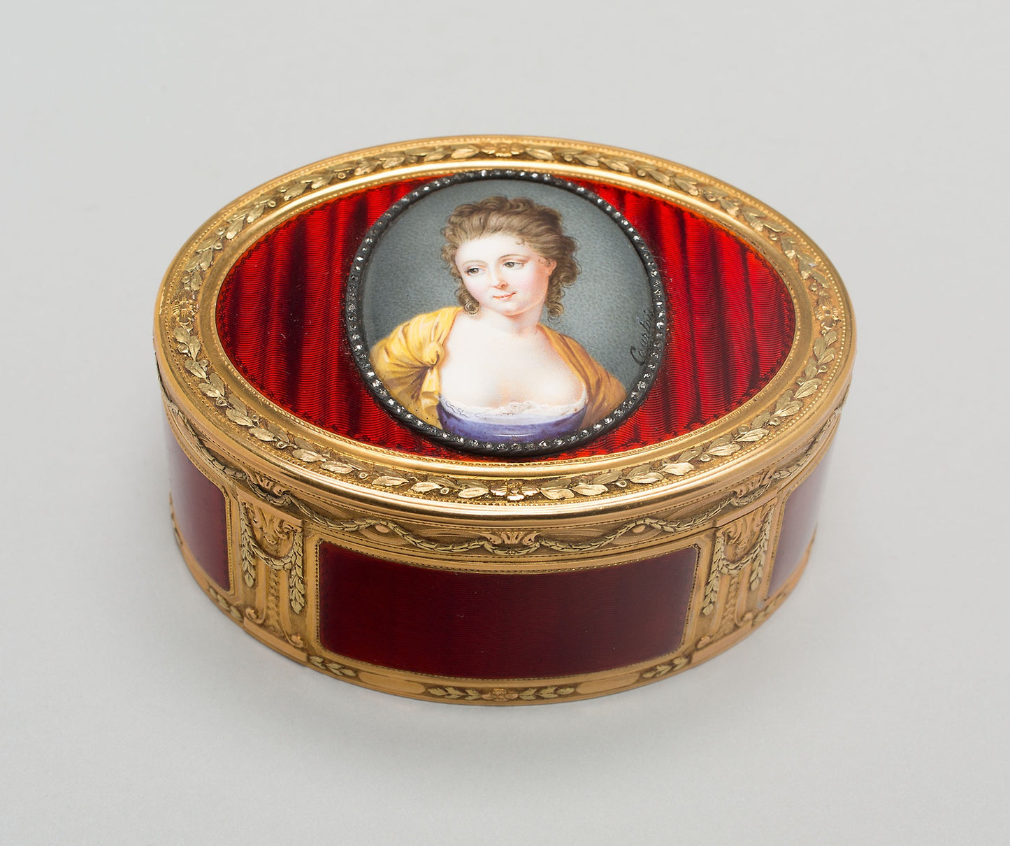 Snuff Box -  Portrait of Duchess of Marlborough -  Nicolas André Courtois,  Poster Print Wall Art