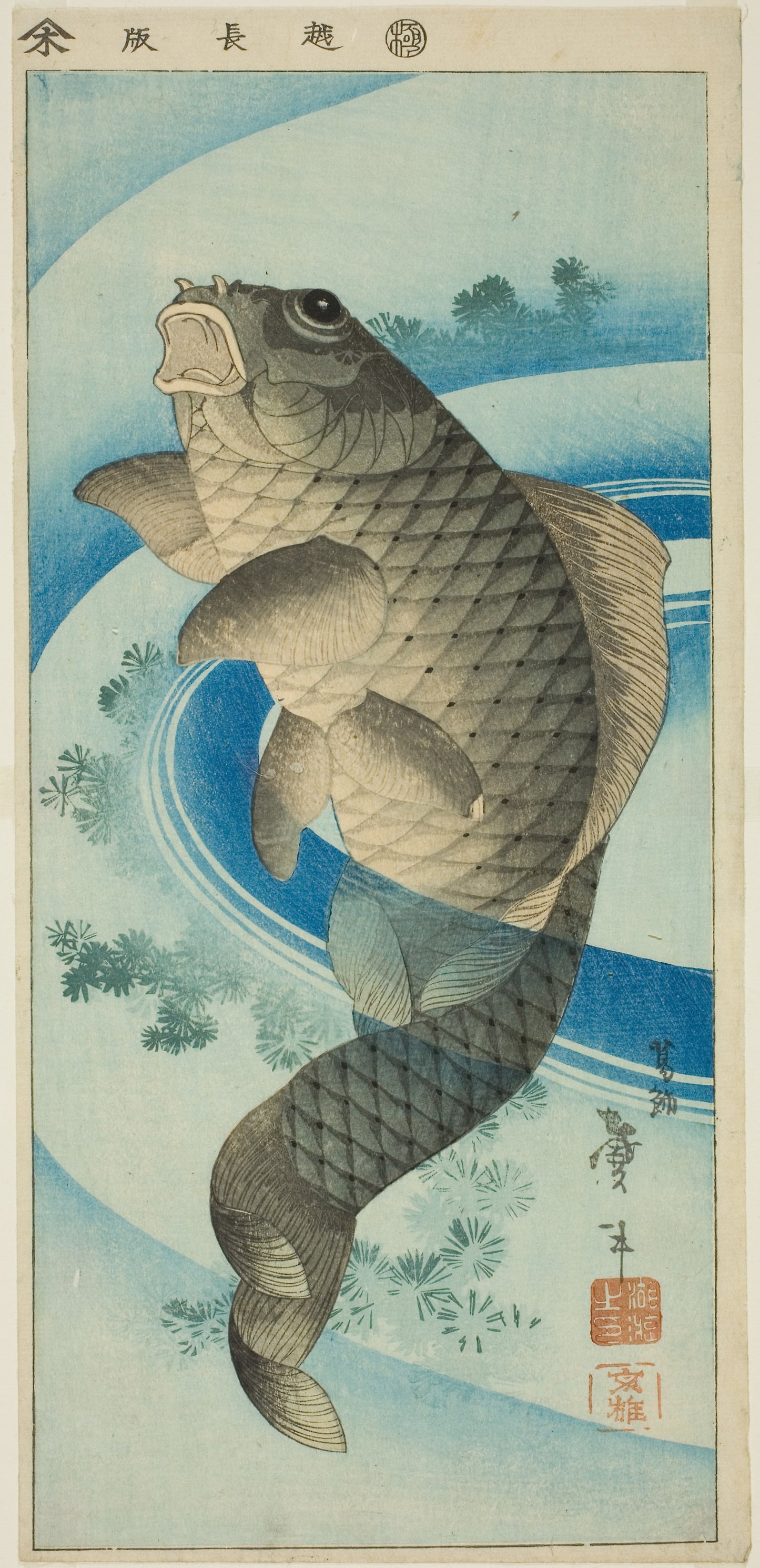 Carp -  Katsushika Taito II,  Poster Print Wall Art