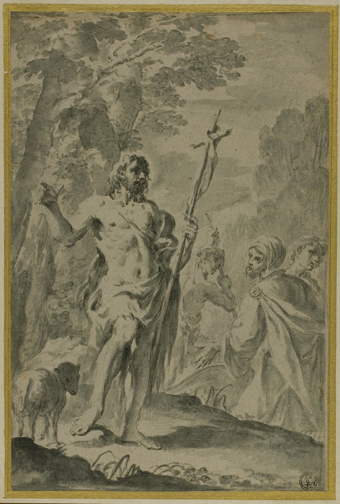 Saint John the Baptist: Ercole Graziani, the younger,16x12