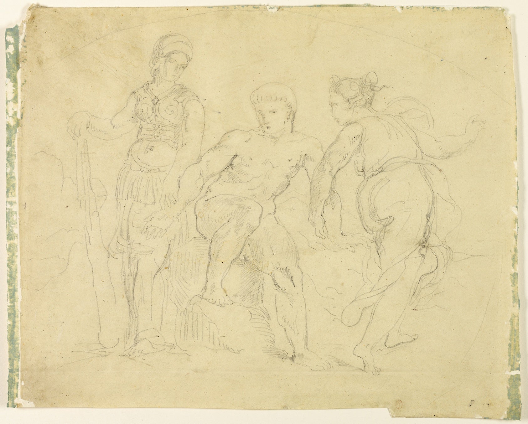 Hercules Between Virtue and Vice: Eugène Delacroix,16x12"(A3) Poster