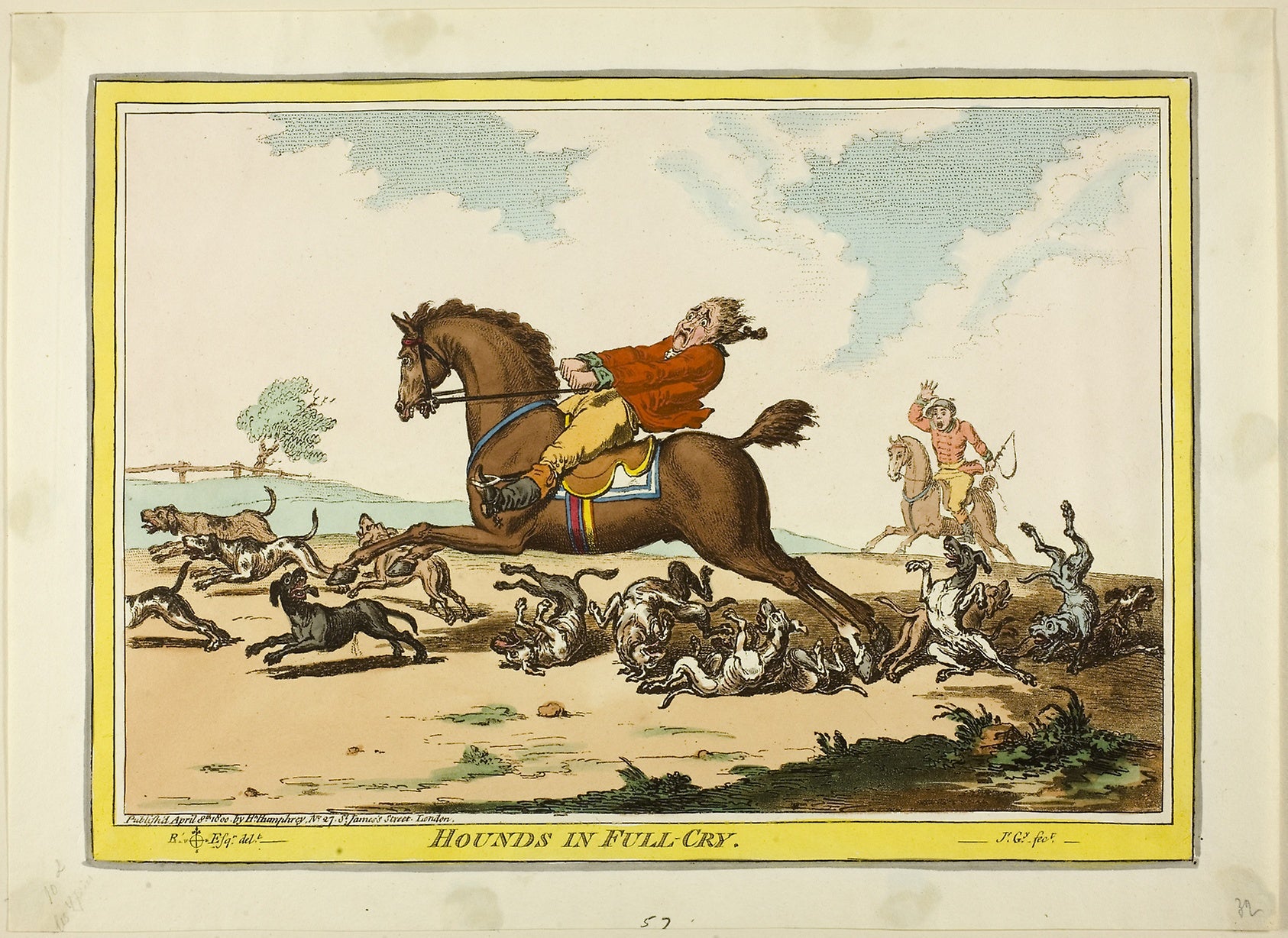 Hounds in Full Cry: James Gillray (English, 1756-1815),16x12"(A3) Poster