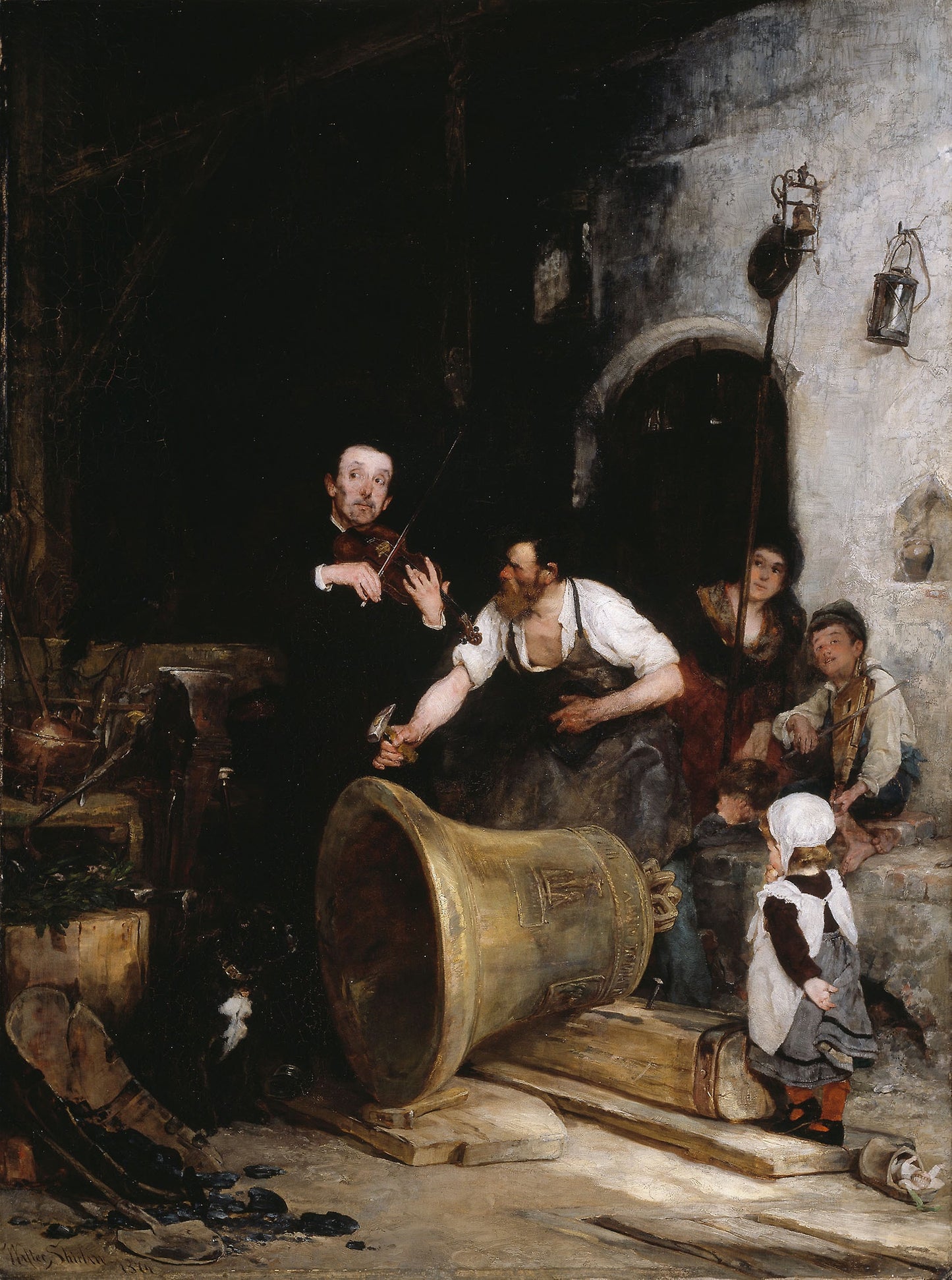 Toning the Bell -  Walter Shirlaw,  Poster Print Wall Art