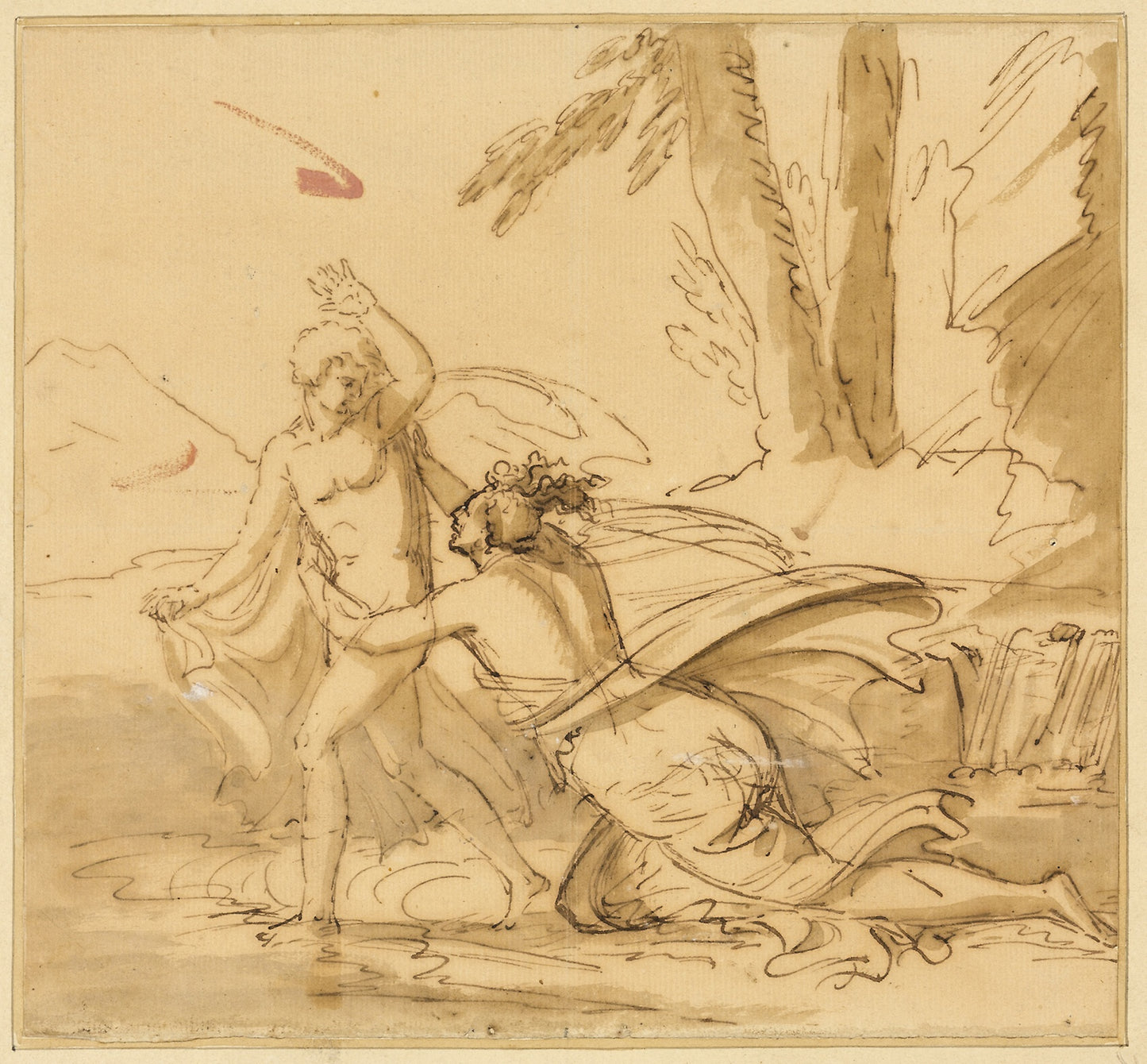 Joseph and Patiphar's Wife -  Benjamin West,  Poster Print Wall Art