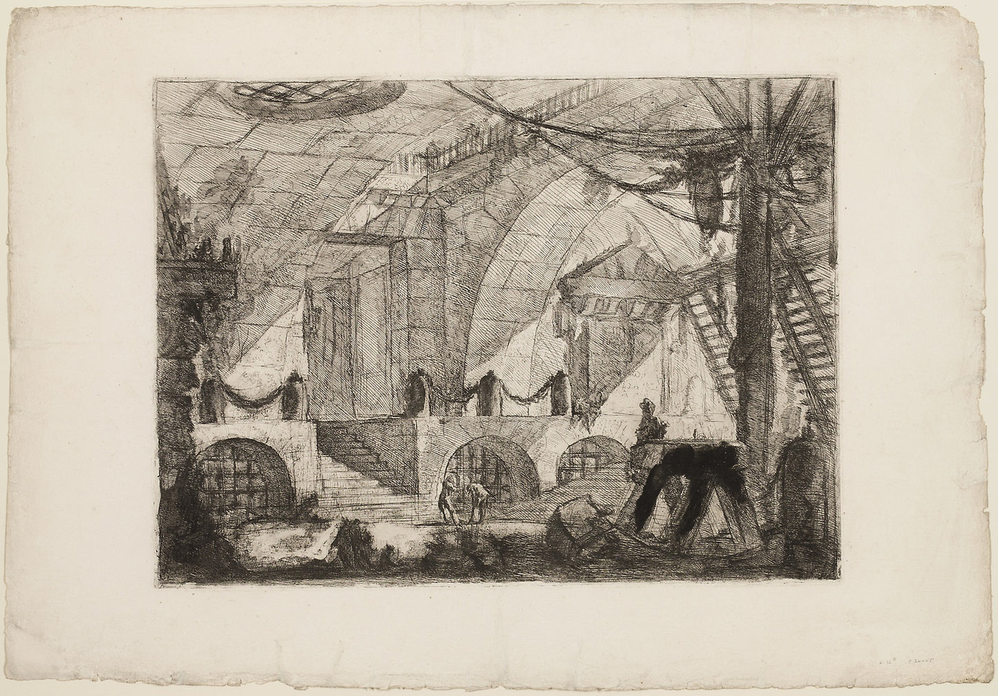 The Sawhorse, plate 12 from Imaginary Prisons -  Giovanni Battista Piranesi,  Poster Print Wall Art