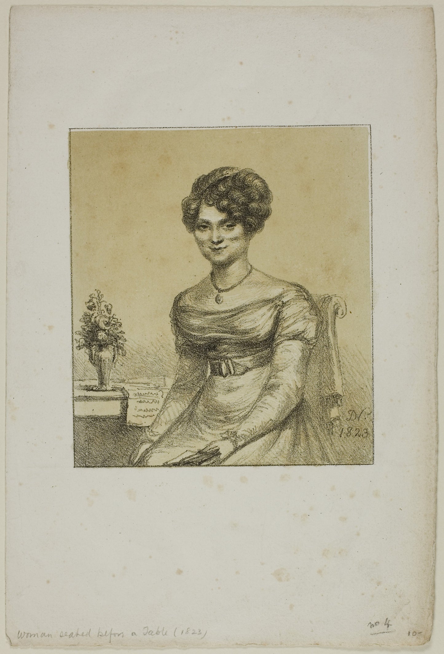 Woman Seated before a Table -  Dominique-Vivant Denon,  Poster Print Wall Art