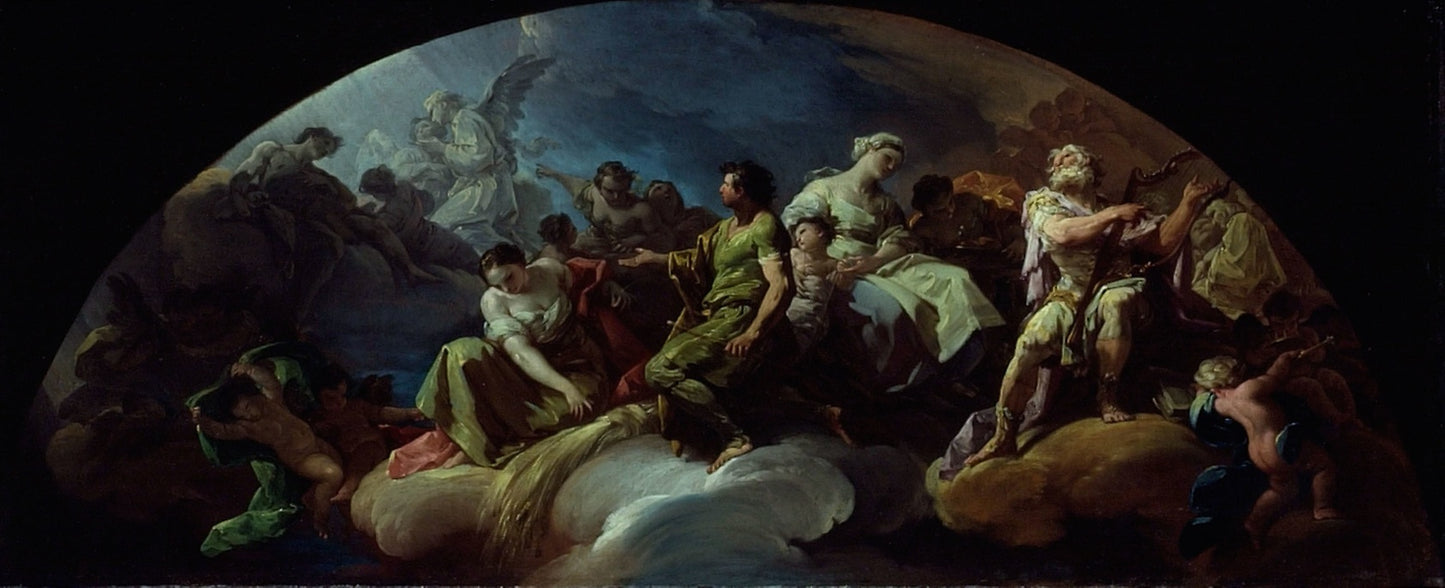 Old Testament Figures in Paradise -  Francisco Bayeu y Subías, attributed to,  Poster Print Wall Art