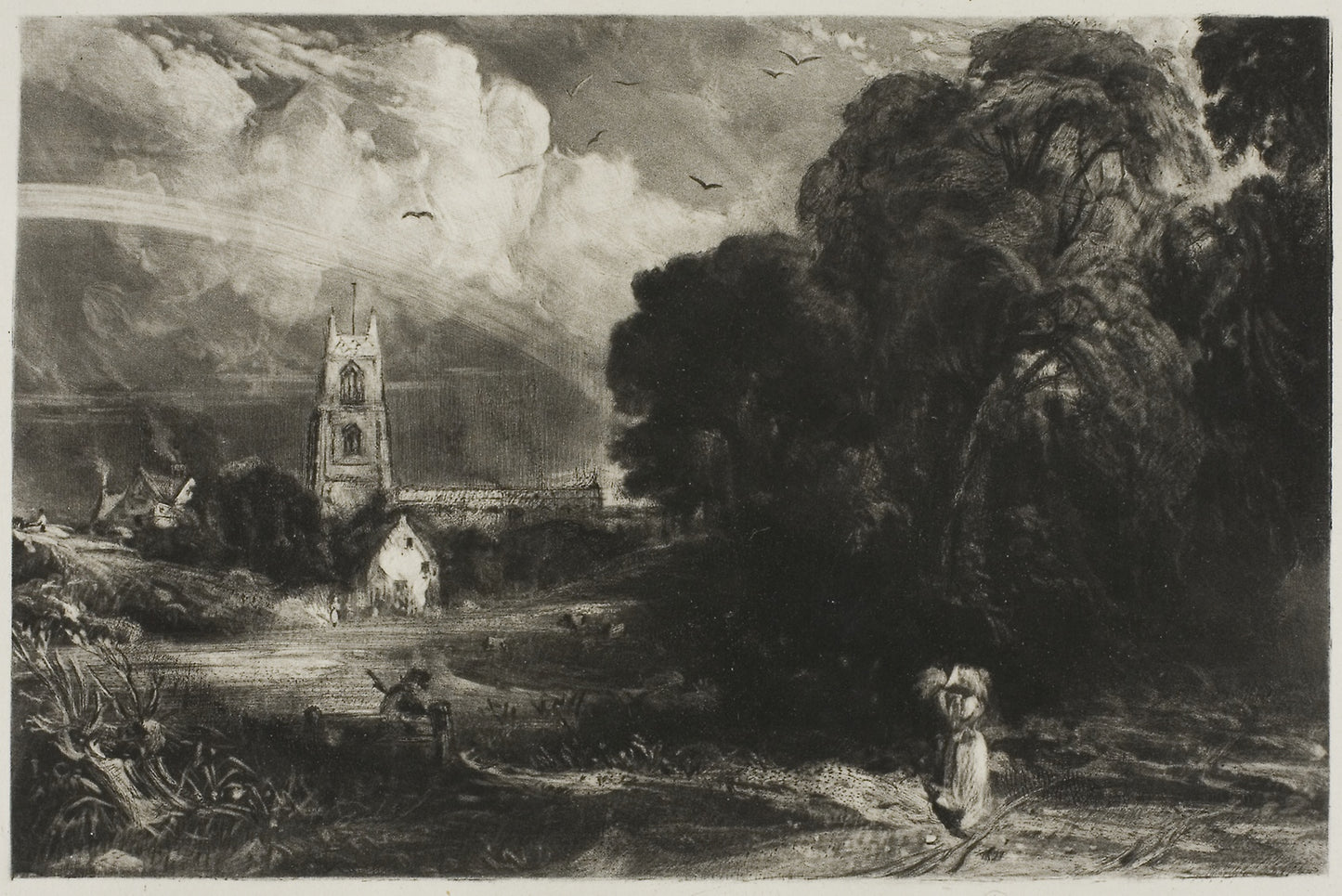 Stoke -  Neyland, Suffolk -  David Lucas (English, 1802-1881),  Poster Print Wall Art