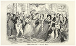 February - First Rout from George Cruikshank's Steel Etchings to The Comic Almanacks: 1835-1853: George Cruikshank (English, 1792-1878),16x12"(A3) Poster