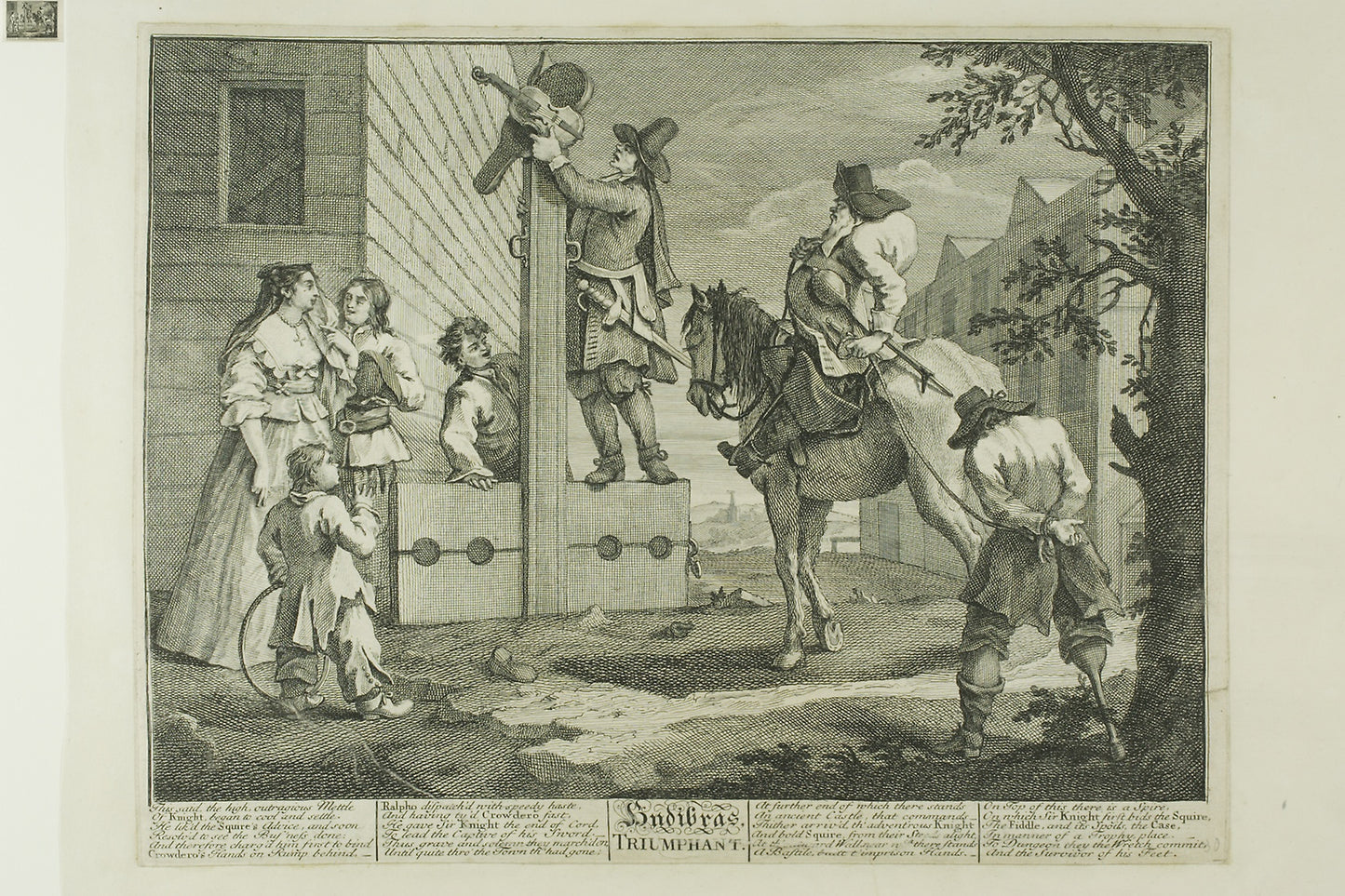 Hudibras Triumphant, plate four from Hudibras -  William Hogarth,  Poster Print Wall Art