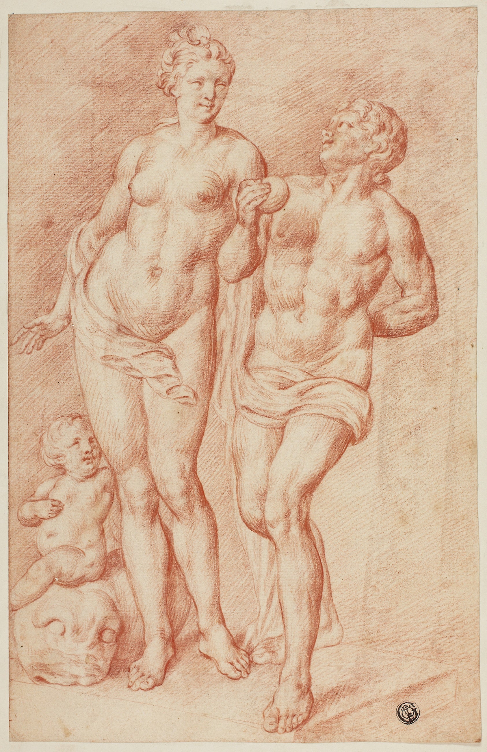 Venus and Paris: Attributed to Pietro Dandini,16x12"(A3) Poster