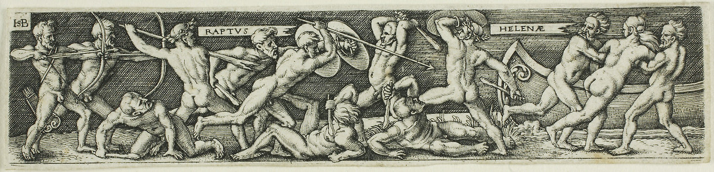 The Abduction of Helen -  Sebald Beham (German, 1500-1550),  Poster Print Wall Art