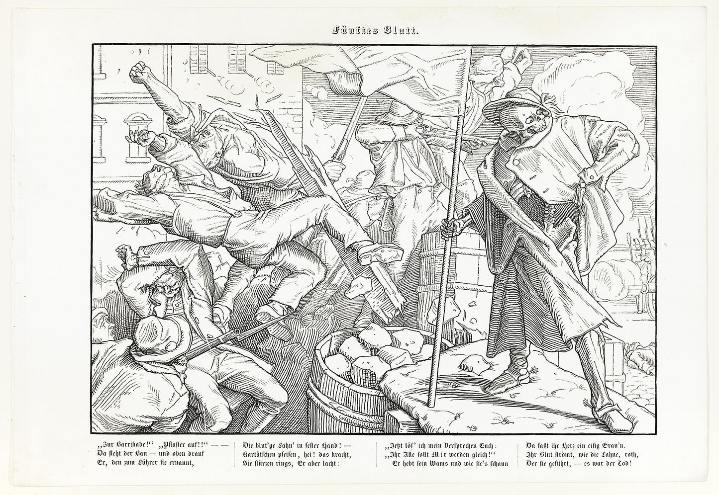 Auch ein Todtentanz, plate V -  Alfred Rethel,  Poster Print Wall Art