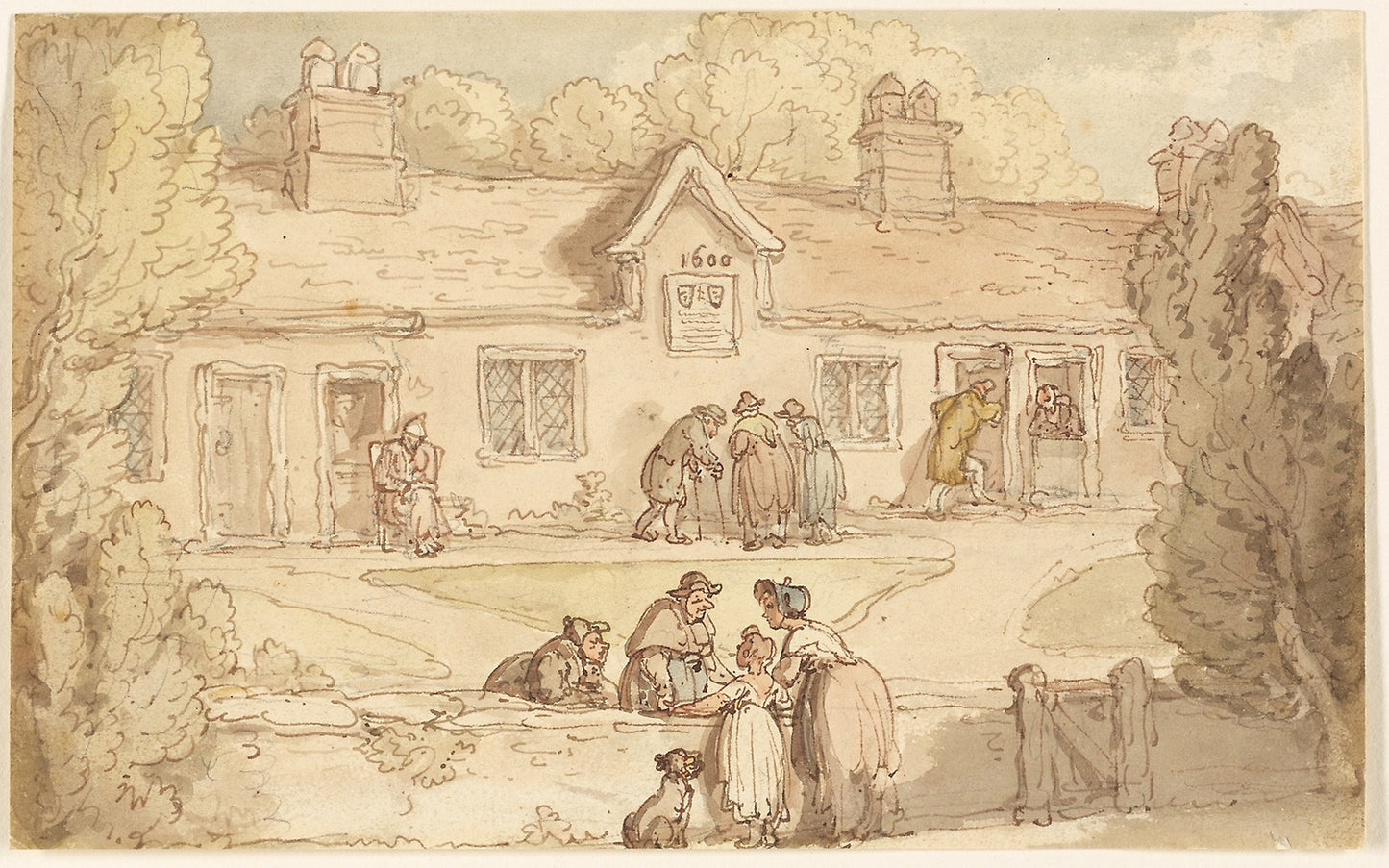 Alms House of Tottenham -  Thomas Rowlandson,  Poster Print Wall Art